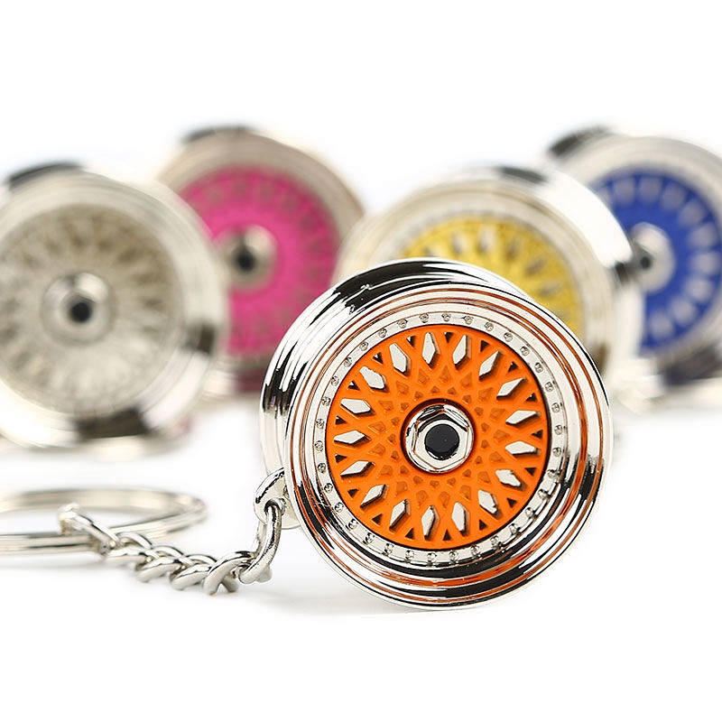 Car Key Ring Modified Rim Rim Wheel Metal Te37 BBS Handbag Pendant Model Toy JDM gl97