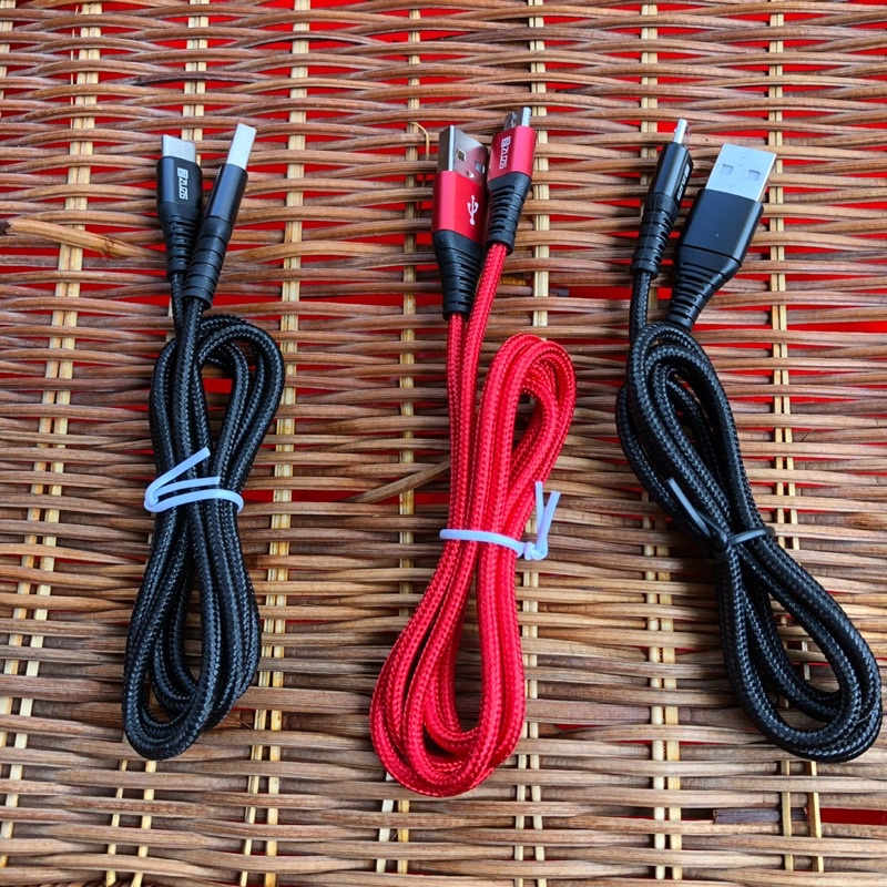 Cáp xạc dây dù cho iphone, samsung, type-c