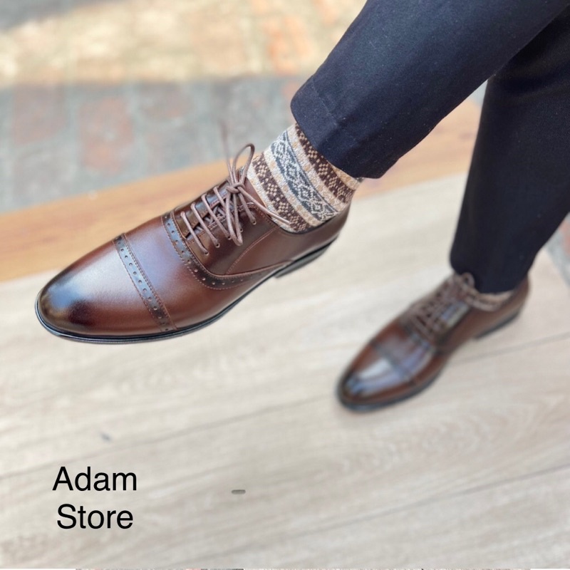 Giày da nam da bò phong cách công sở - đế khâu chắc chắn