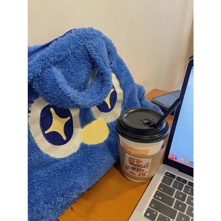 Túi Đeo Chéo Phủ Lông Thời Trang Thu Đông Cỡ Lớn 46.6cm