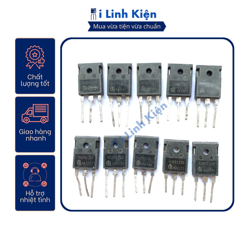 IGBT bếp từ H20R1203 20A 1200v tháo máy combo 10 con.