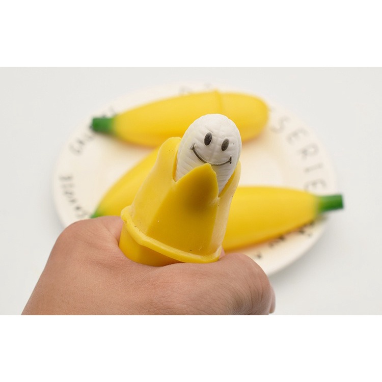 CHUỐI BÓP THÒ MẶT RA squishy quả chúi bóp vui