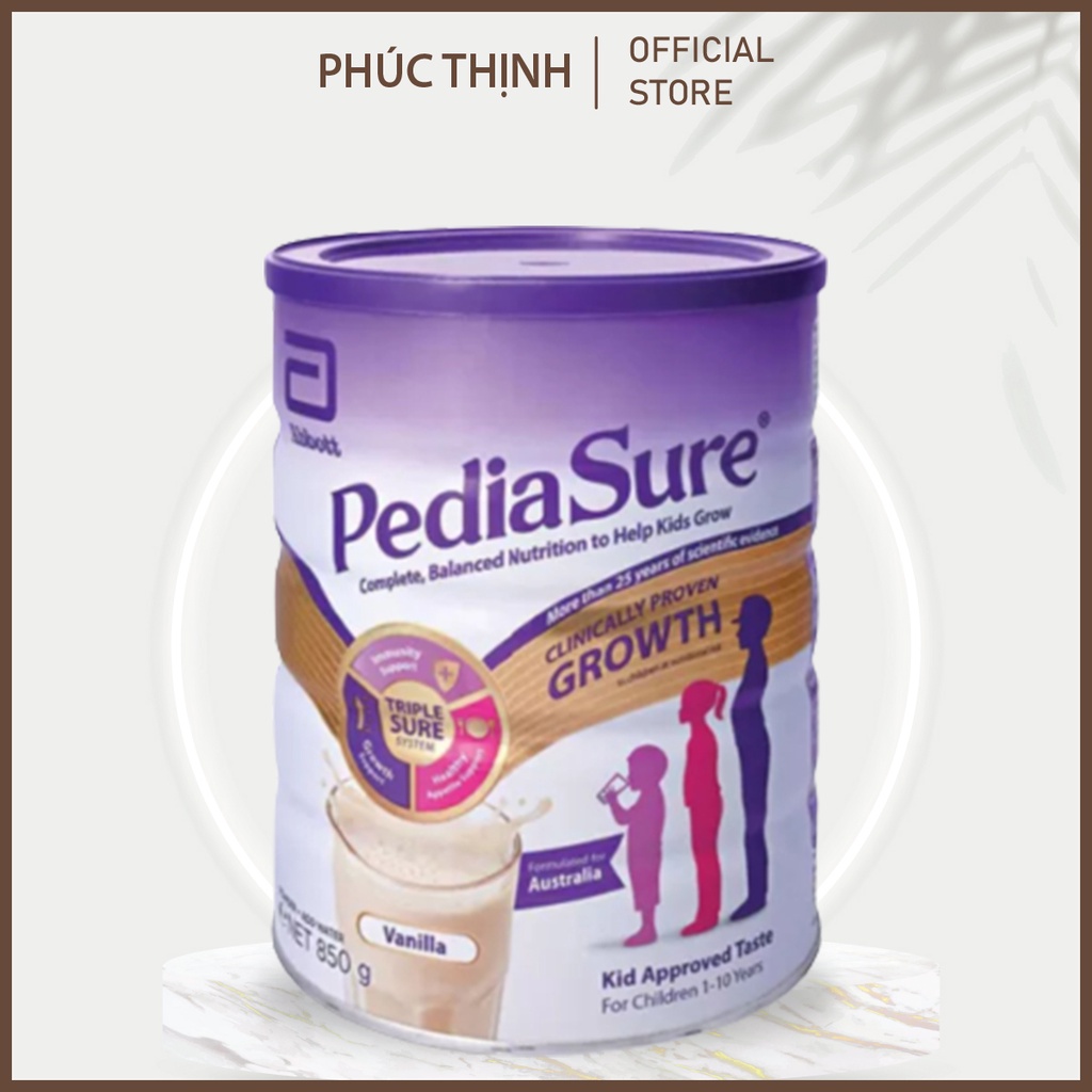 Sữa Bột Pediasure Nắp Tím - Sữa Tăng Chiều Cao, Tăng Cân Pediasure Úc 850gr(Date 2023), Đức 400g