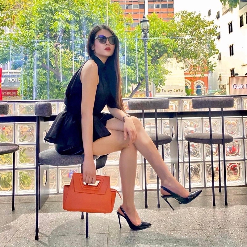 Giày Cao Gót mint Gót Nhọn bít mũi Quai Hậu 9P, 11P - Hàng VNXK Cao Cấp - Full Size 34-40