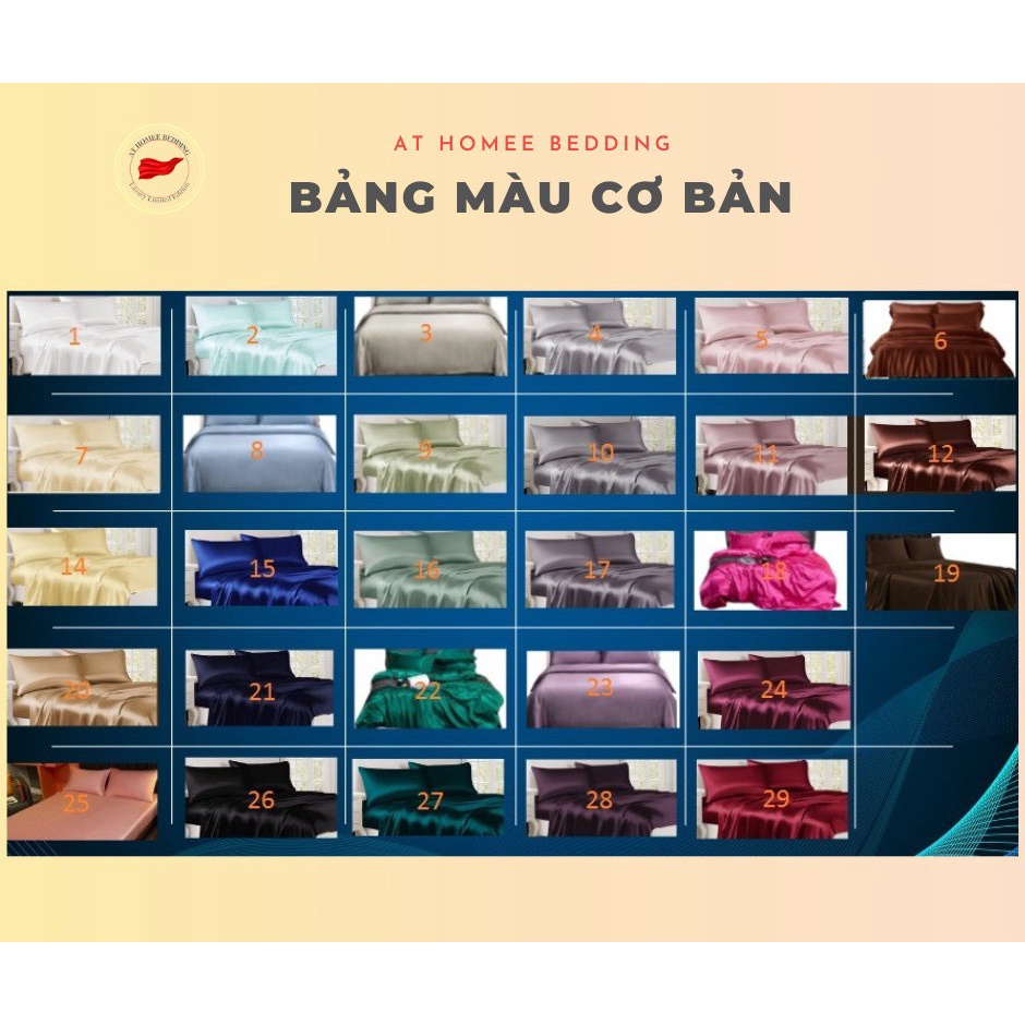 Bộ Ga Gối Phi Lụa Lavish Silk Cao Cấp Mát Lạnh Hàng Loại 1 Không Nối Vải - Xám Ánh Xanh