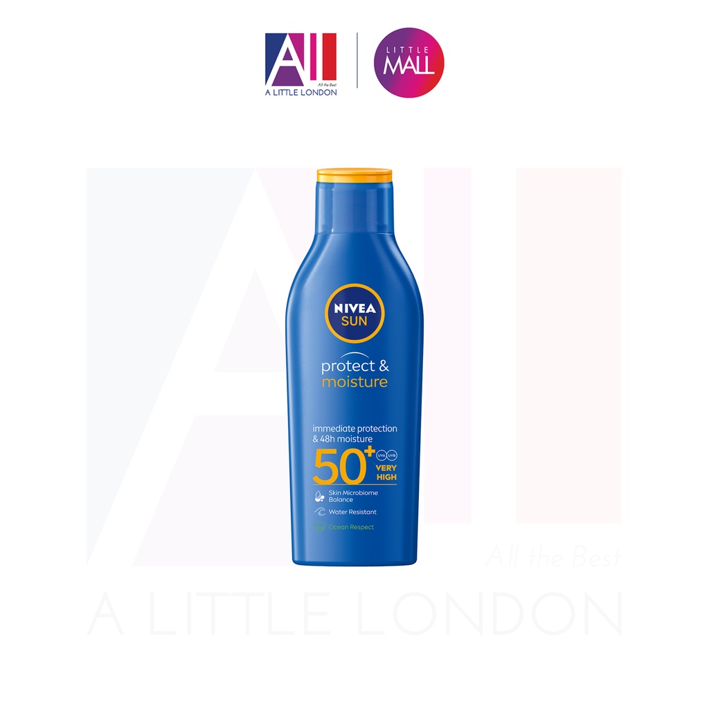 Kem chống nắng, chống nước Nivea Sun Protect Moisture SPF50+ Very High Sun Lotion 200ml (Bill Anh)