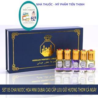 Set 05 chai Nước hoa Dubai Mini cao cấp, lưu giữ hương thơm lâu - Chai 5ml
