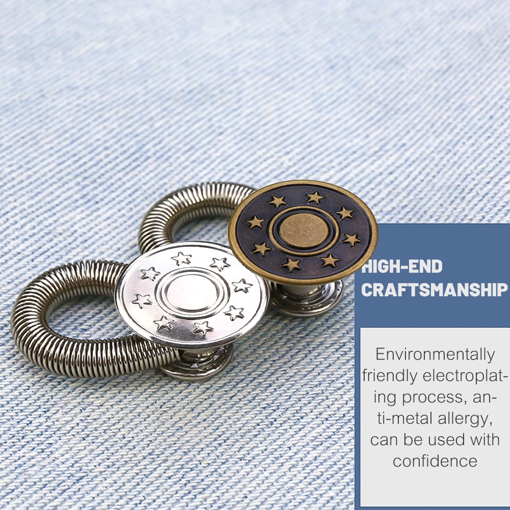 Nút Kim Loại Nối Dài Cho Quần Jean Nhiều Kiểu Dáng