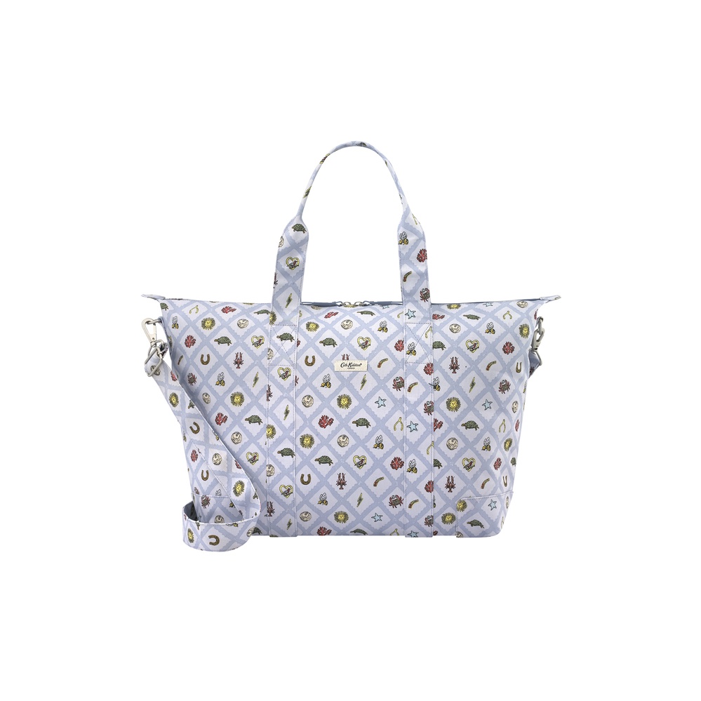 Cath Kidston - Túi du lịch xếp gọn/Foldaway Overnight Bag - Charms - Blue