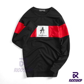[XẢ KHO] Áo thun nam tay dài hoạ tiết ngang ngực cao cấp RKL011 - áo phông nam dài tay đẹp Riooshop