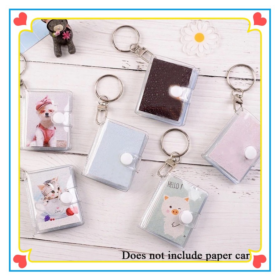 Album Đựng Ảnh 2 Inch 20 Ngăn Trong Suốt Bằng PVC Đính Kim Sa Lấp Lánh