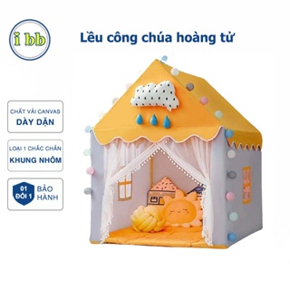 Hình ảnh Lều công chúa hoàng tử cho bé, lều trẻ em chơi trong nhà TẶNG KÈM ĐÈN & CỜ CHƠI ,chất vải dày dặn hàng chuẩn loại 1