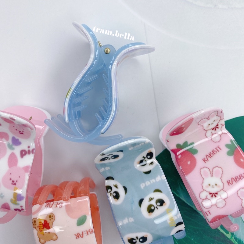 Kẹp tóc càng cua hình cao cấp,kẹp càng cua 5 răng trái cây