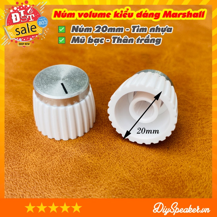 Núm Volume, núm vặn Marshall tim đồng vàng -