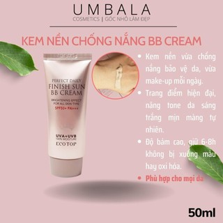Kem nền chống nắng BB Cream ECOTOP (Mẫu mới)
