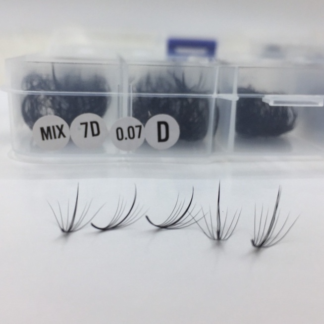 Mi fan 7D wispy Mix size 9-16mm 0.07_Dụng cụ nối mi_Đức