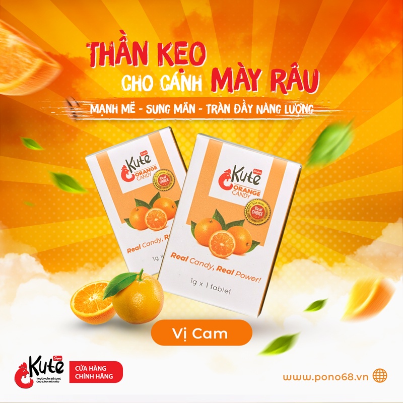 Kẹo Kute vị Cam tăng cường sinh lý, hỗ trợ sức khỏe cho nam giới - 1 viên - Thực phẩm bổ sung