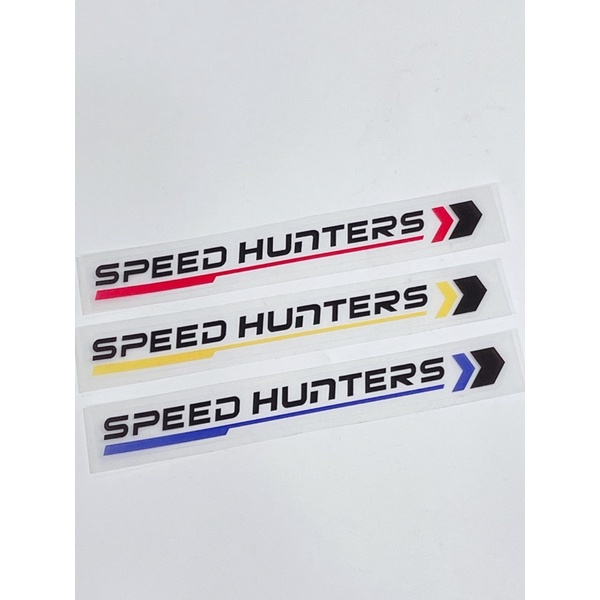 Tem dán chữ Speed hunters trang trí xe máy, oto có sẵn keo phía sau không thấm nước