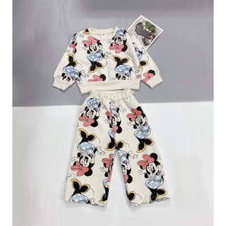 B74- BỘ NỈ MICKY BE QUẦN LOE
