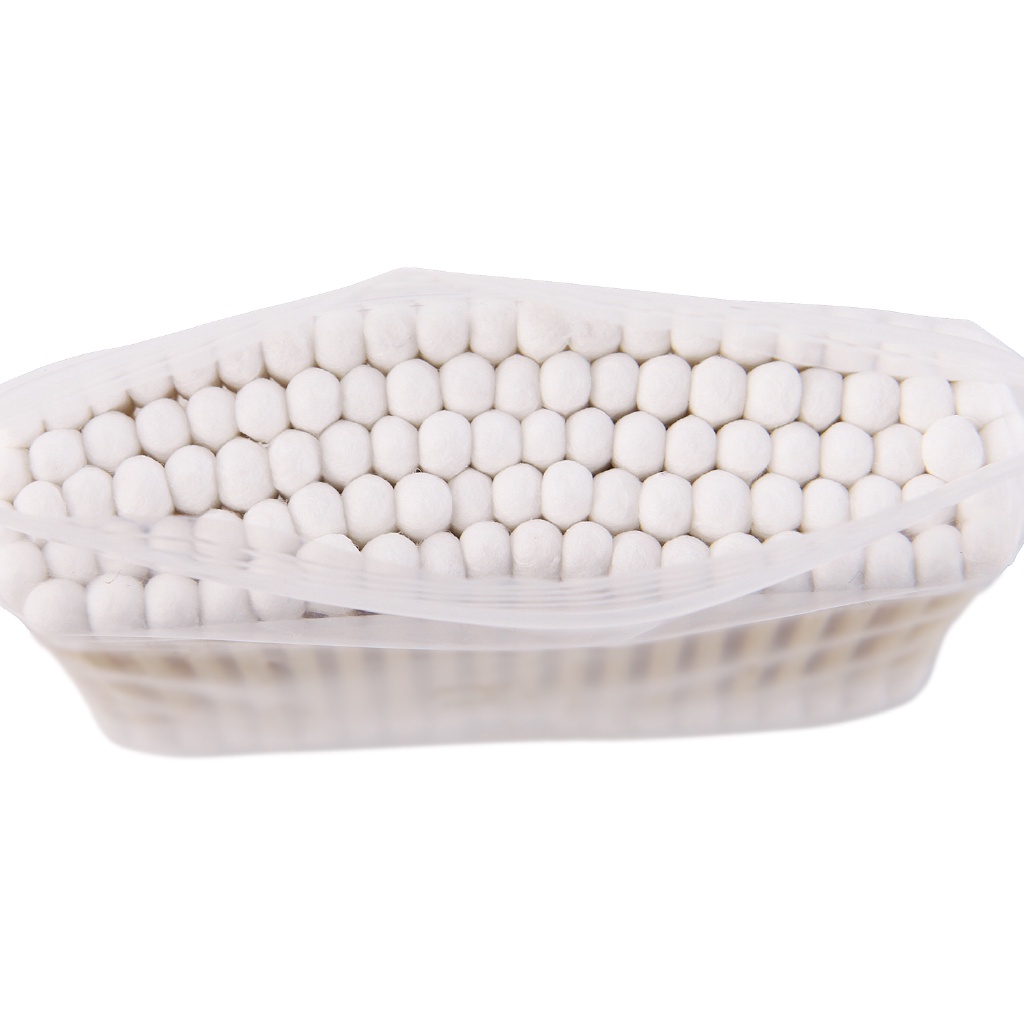 Hộp 100 Tăm Bông Hai Đầu Bằng Cotton / Tre Chất Lượng Cao