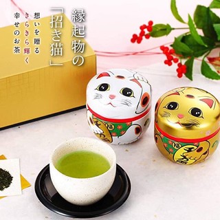 Trà xanh mèo thần tài maneki neko - thần tài daaruma 80g- nhật bản