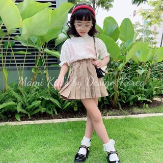 Chân váy bé gái kiểu chân váy xếp ly Hàn Quốc hàng cao cấp chất vải đẹp có lớp lót xịn xò