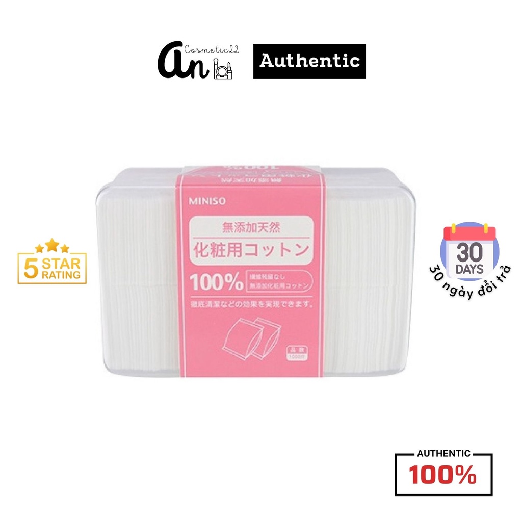 Bông tẩy trang Miniso 1000 miếng