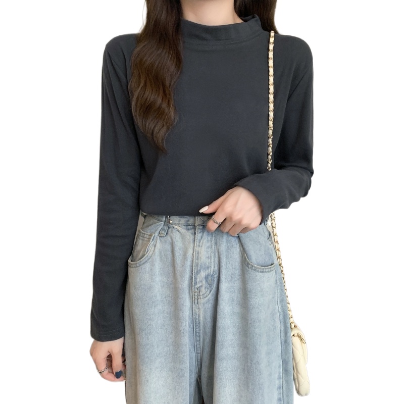 Áo Sweater Cổ Cao Mềm Mại Thời Trang Mùa Thu Hàn Quốc 2022 Cho Nữ