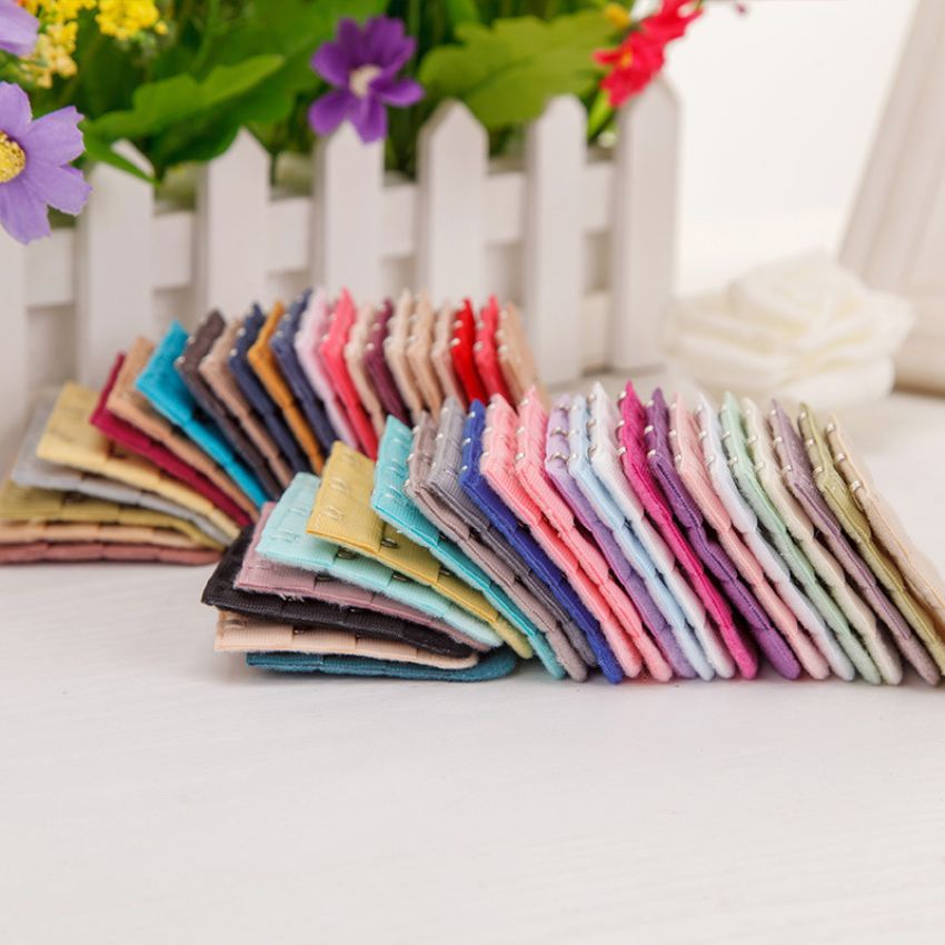 Mốc nối áo ngực vải chất polyester móc thép không gỉ, khóa mở rộng phụ kiện áo ngực cao cấp tiện ích Kingshop 062-063