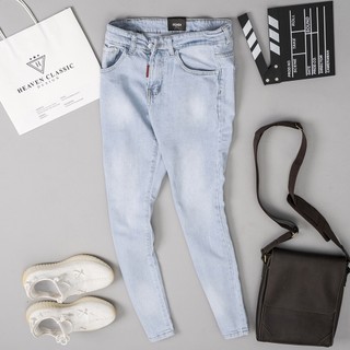 Quần Jeans Nam Trắng wax, vải bò mềm co giãn, ảnh chính chủ Heaven