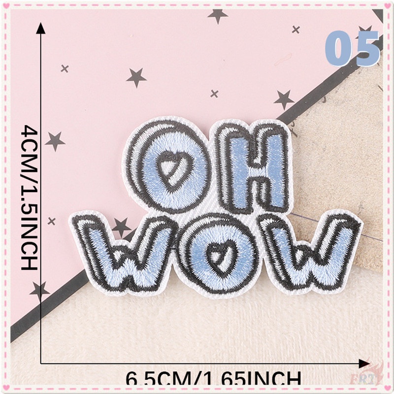 ♚ Oh WOW / OMG - Miếng Dán Ủi Quần Áo Bất Ngờ ♚ 1 Sticker Ủi Thêu Hình Huy Hiệu