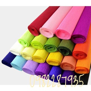 Giấy nhún, giấy nhăn cuộn làm hoa handmade