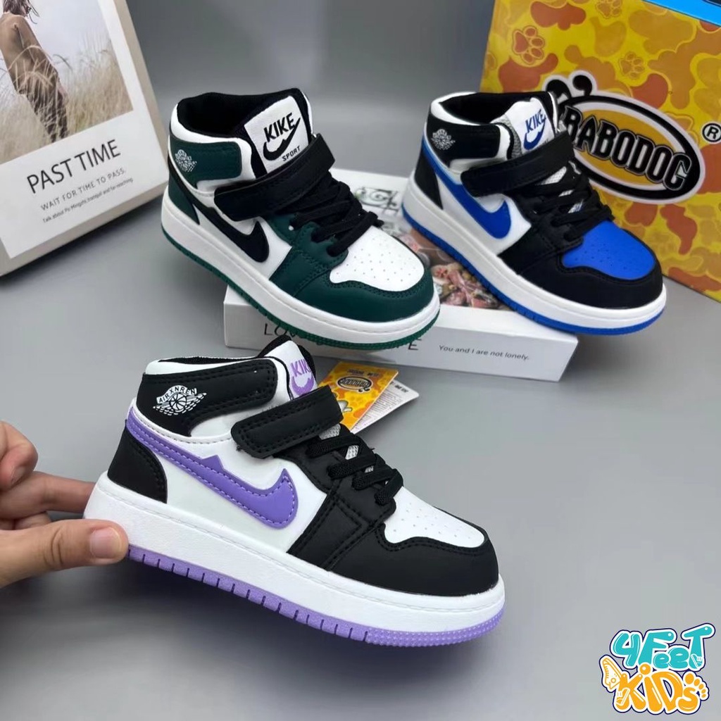 Sneaker Russet AZ2 cho bé trai bé gái từ 3-12 tuổi, giày cao cổ ôm chân với đế nhẹ Siêu Xinh Cực Lạ với BearBrick