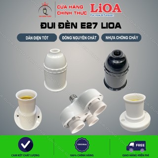 Đui đèn e27, gắn tường, chéo 45 độ vát gắn tường, lioa, ddx45