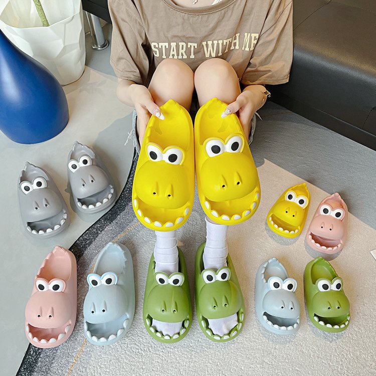 Dép quai ngang cá sấu,dép hà mã, cá xấu há miệng mắt to cho người lớn siêu cute phong cách Ulzzan