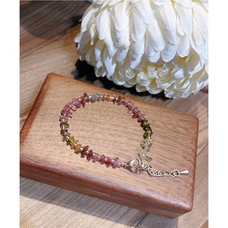 Vòng lắc tay đá tourmaline khoá bạc s925