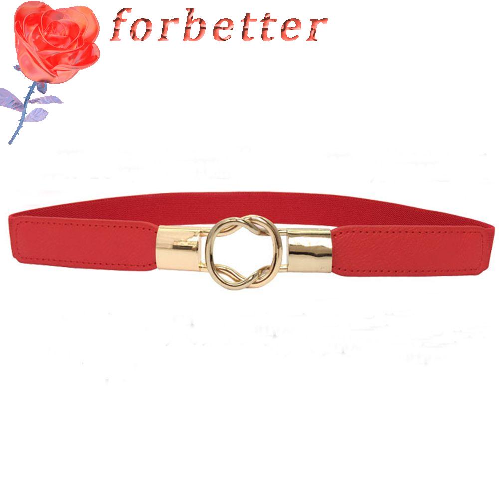 Thắt lưng nhựa co giãn co khóa tròn phong cách Vintage