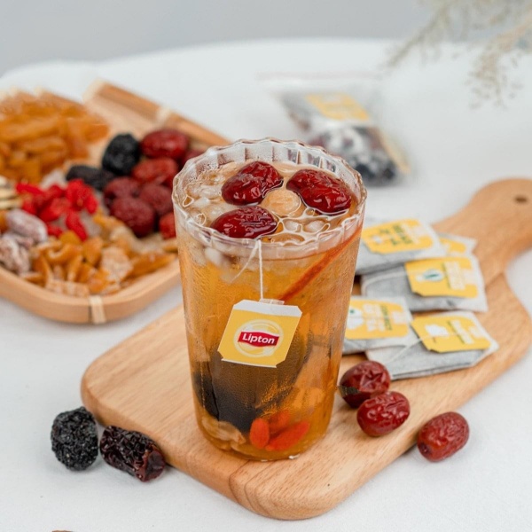 Trà Lipton Xí Muội Cam Thảo mix thảo mộc Camifarm thanh nhiệt, mát gan, bổ dưỡng