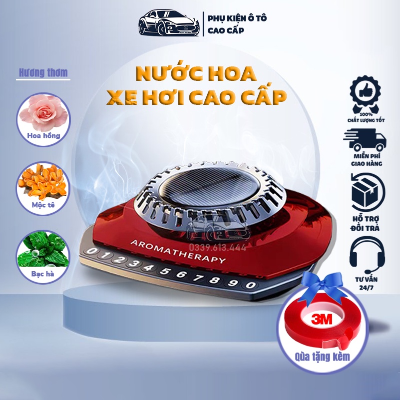 Nước Hoa Ô Tô Cao Cấp Năng Lượng Mặt Trời AROMATHERAPY Chính Hãng, Nhập Khẩu Pháp, chiết xuất 100% Thiên nhiên
