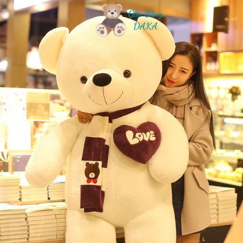 Gấu Bông TEDDY Siêu To Khổng Lồ Quàng Khăn Cao Cấp DAKA