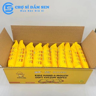 Thùng 10 gói khăn giấy ướt vịt vàng DUCK hàng nội địa 80 tờ 1gói G416