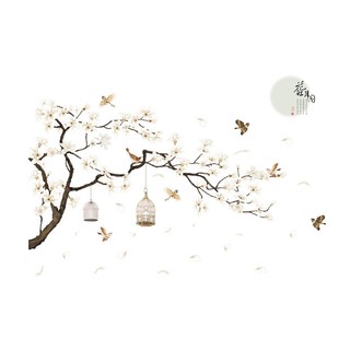 DECAL DÁN TƯỜNG CÀNH MAI TRẮNG