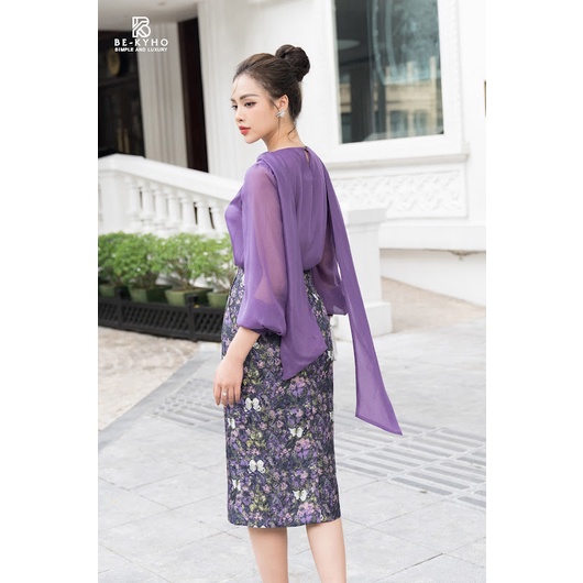 Chân váy hoa tím BE-KYHO