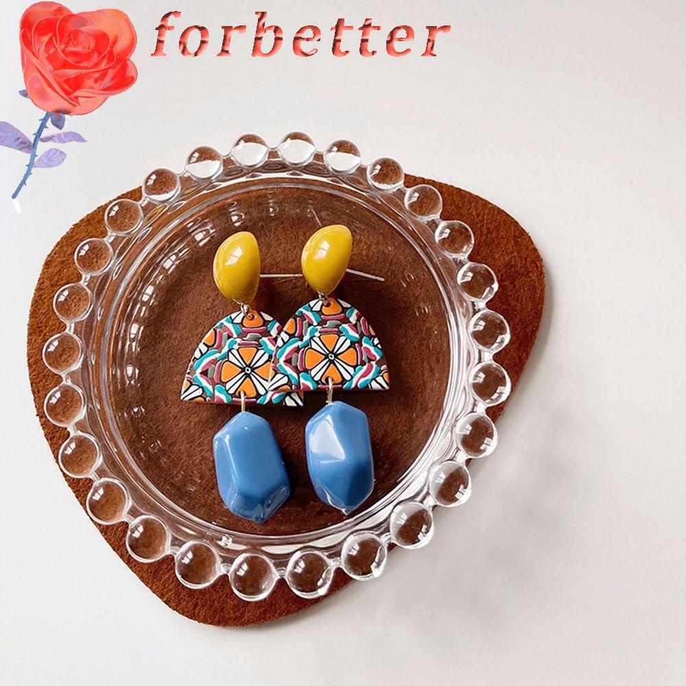 Khuyên Tai Dạng Kẹp Không Xỏ Bằng Nhựa Resin Phong Cách Hàn Quốc Cổ Điển Tinh Tế Dành Cho Bạn Nữ