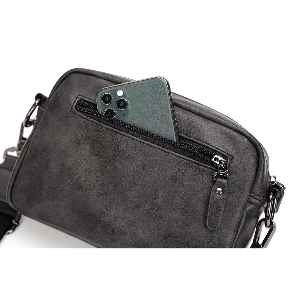 Túi đeo chéo da nhiều ngăn nam nữ đa năng thời trang mẫu đẹp giá rẻ 2023