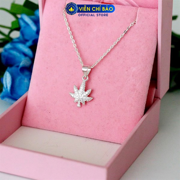 Dây chuyền bạc Lá Phong chất liệu bạc s925 thời trang phụ kiện trang sức nữ Viễn Chí Bảo D400780
