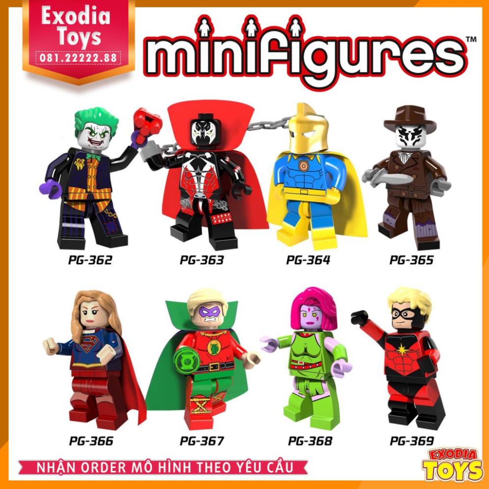 Xếp hình Minifigure Siêu anh hùng và phản diện vũ trụ Marvel DC Comics - Đồ Chơi Thông Minh - POGO PG8085
