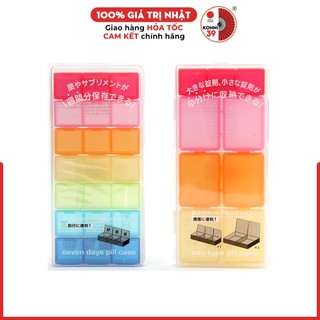 Hộp chia thuốc 7 ngày inomata | hộp nhiều ngăn mini đựng trang sức, phụ kiện - hàng nội địa nhật bản