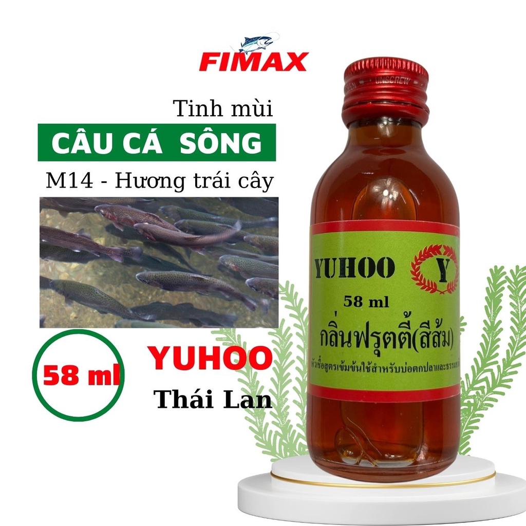 Tinh mùi câu cá tổng hợp siêu nhạy Yuhoo Thái Lan, 58ml – Hương dụ cá tổng hợp, hương trái cây - FIMAX
