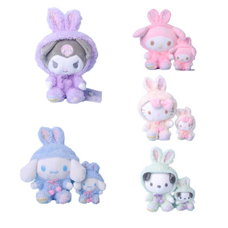 Thú Nhồi Bông Hình Cinnamoroll Kuromi Melody Kitty Đáng Yêu